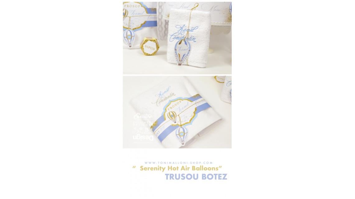 Trusou botez cu baloane de aer cald bleu gold, Jurnal de calatorie 4